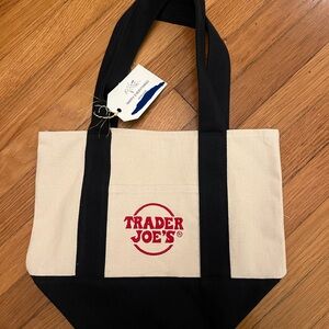 NWOT! Trader Joe's Mini Canvas Tote Bag in Navy Blue